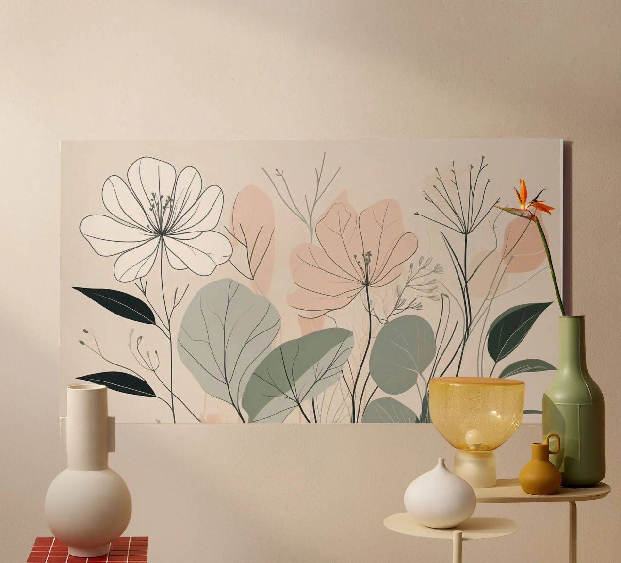 Elegant floral design featuring soft colors and delicate canvas by DesignDoodle