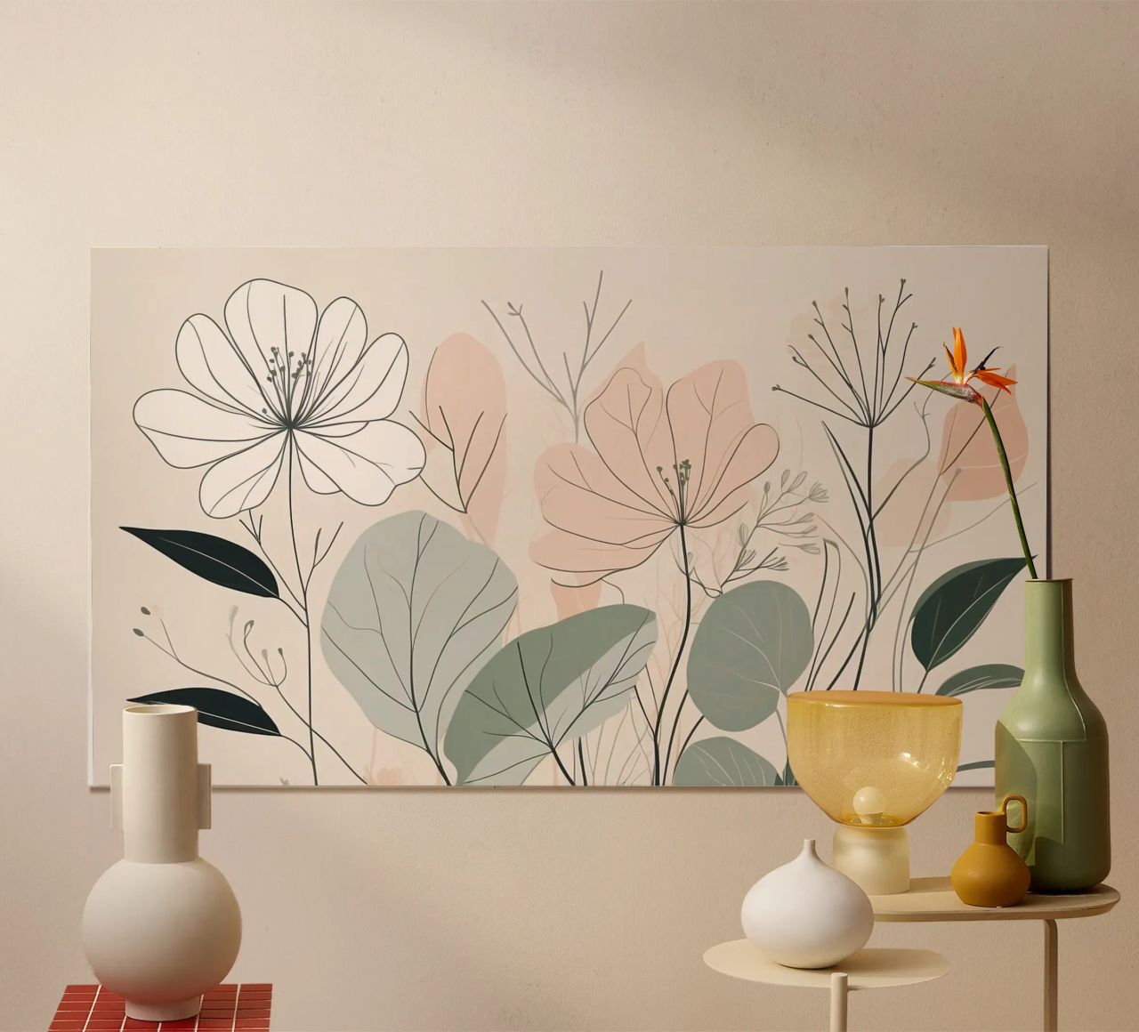 Elegant floral design featuring soft colors and delicate poster by DesignDoodle