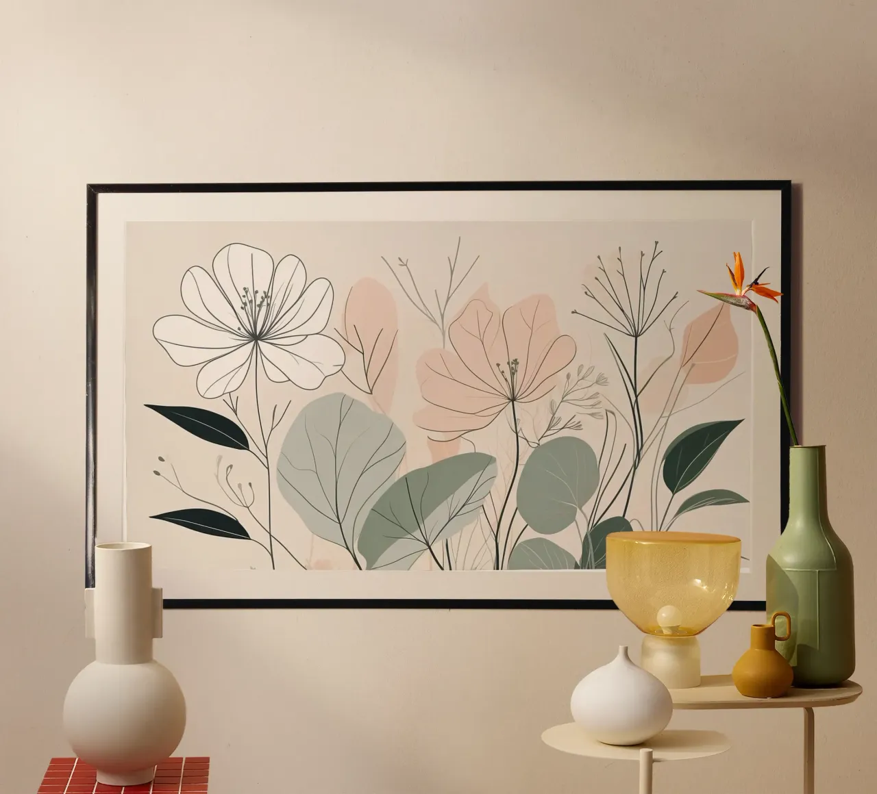 Elegante design floreale con colori tenui e delicati carta hahnemühle da DesignDoodle