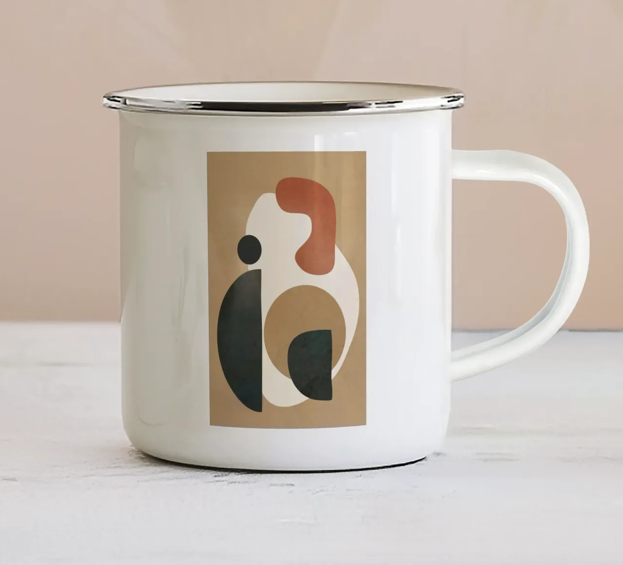 Modern Shapes Design 9 emaille mok van cityart
