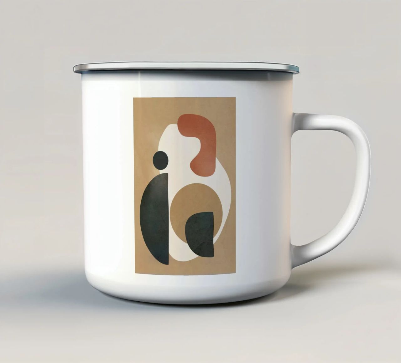 Modern Shapes Design 9 tazza in smalto da cityart