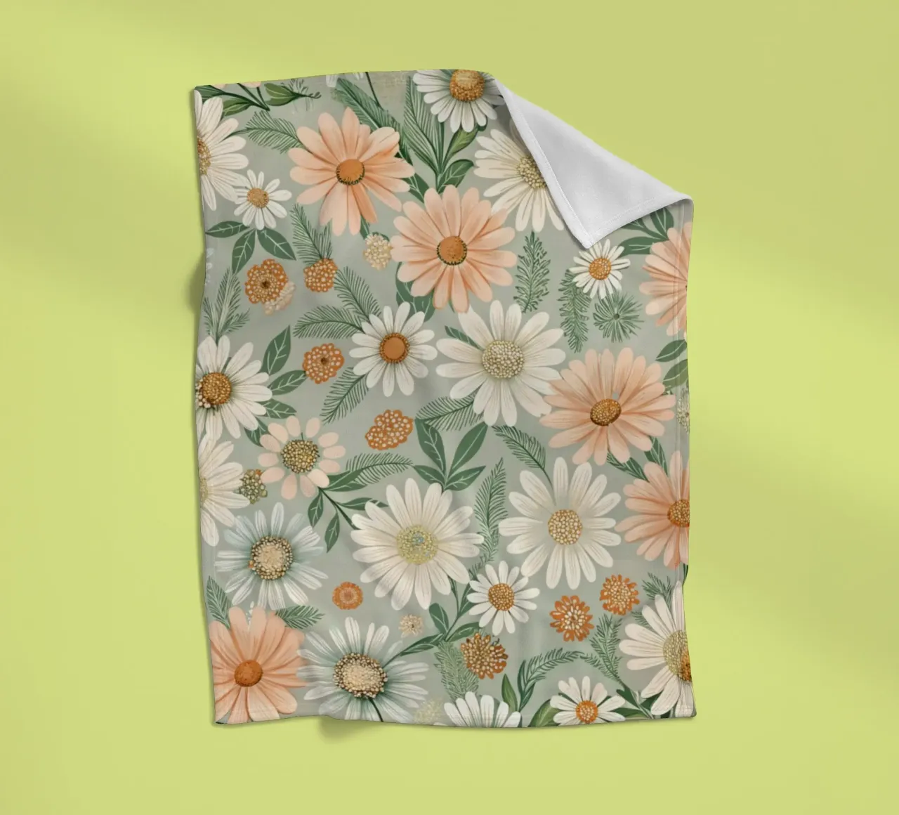 Daisy Reverie coperta in pile da Botanical Pattern House