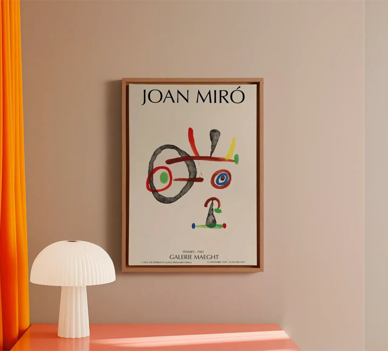 Joan Miro Donne 1965 tela con Cornice a cassetta da phillipp veisenberg