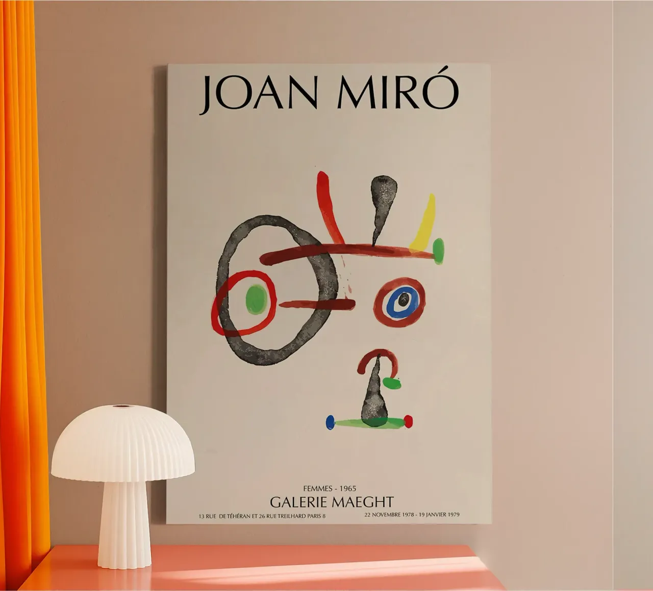 Joan Miro Donne 1965 tela con Cornice a cassetta da phillipp veisenberg
