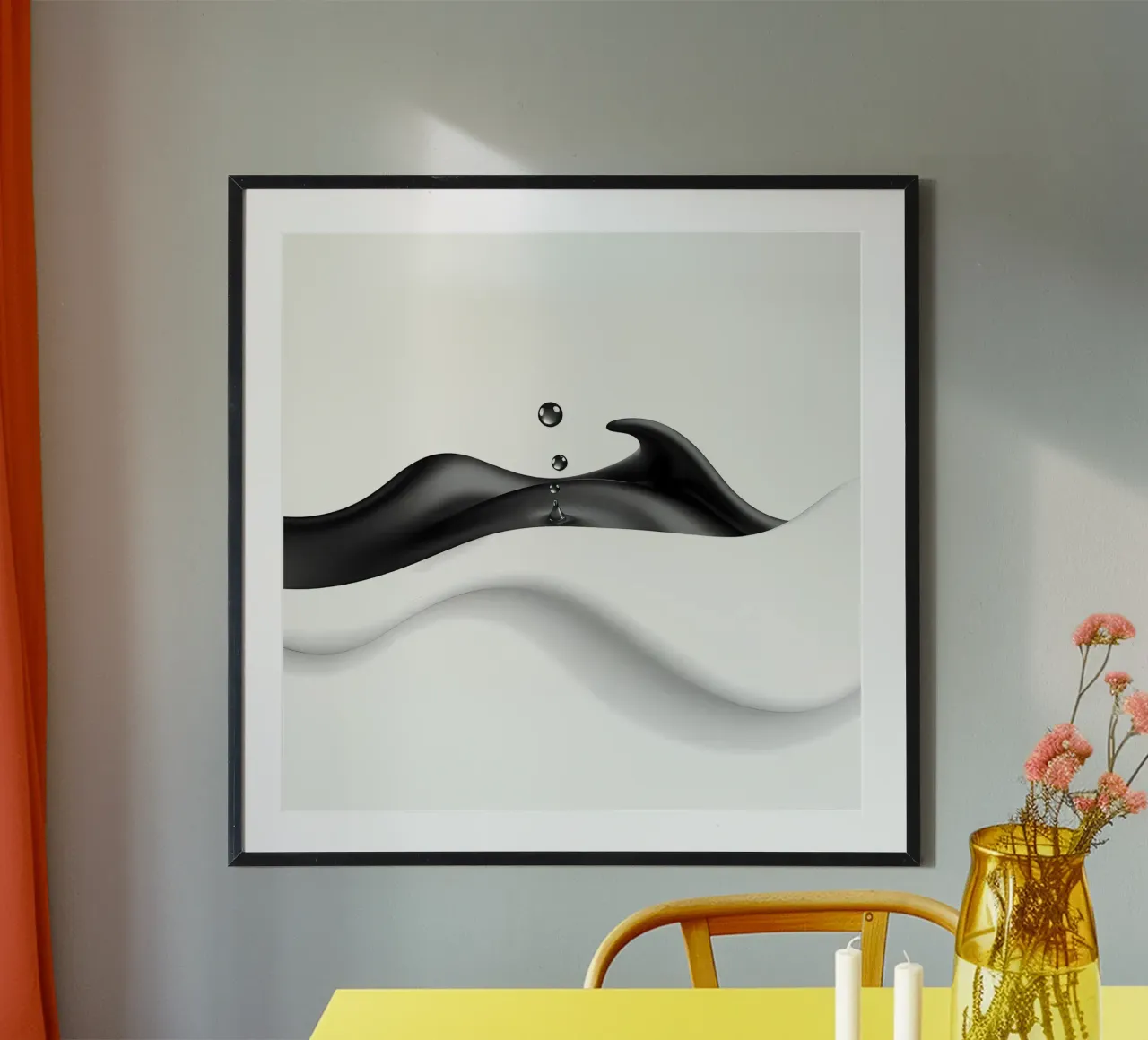 Abstrakt Drei Tropfen carta hahnemühle da kosinsart.gallery