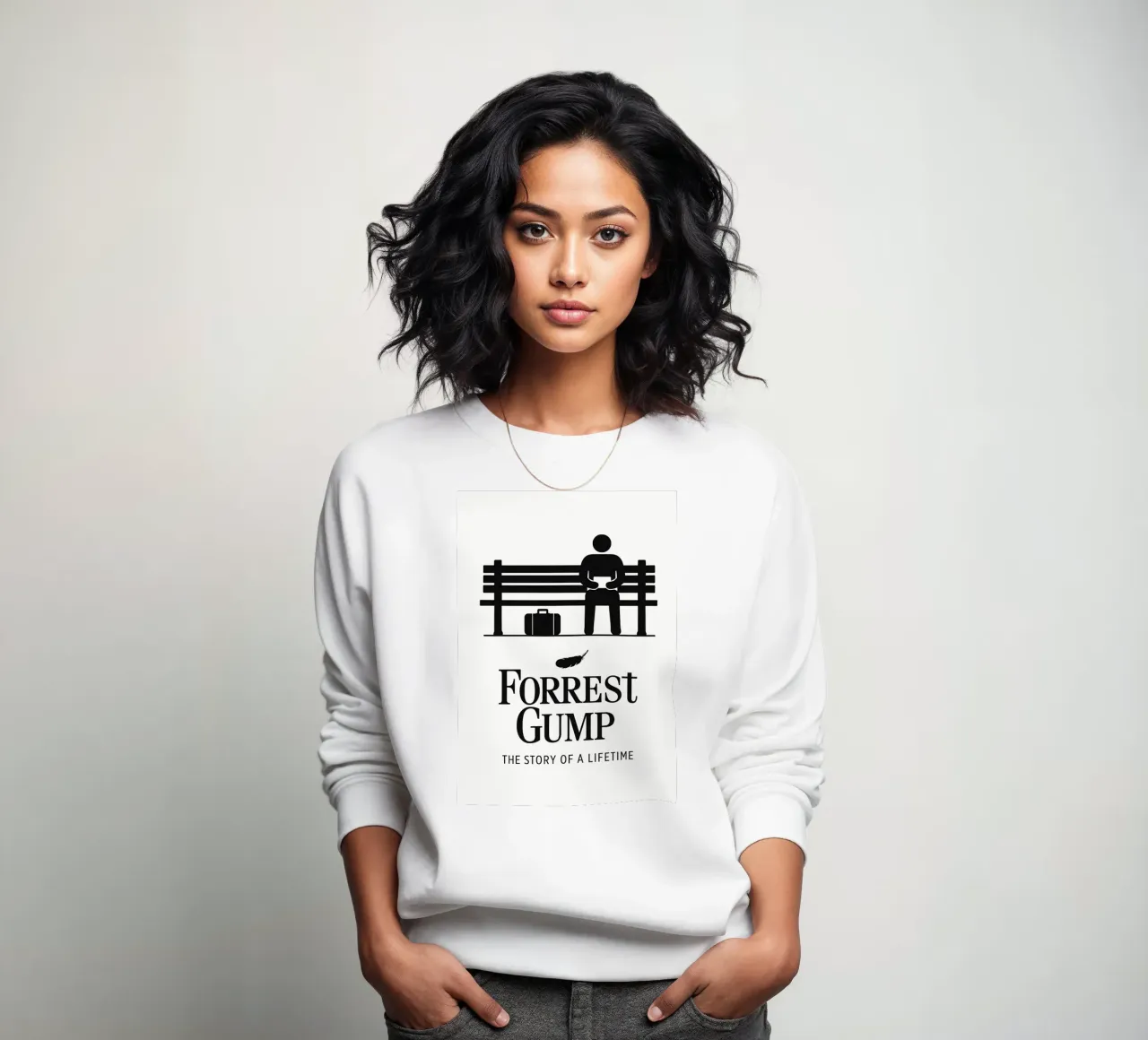 Forrest Gump Print sweatshirt van MoviesArt