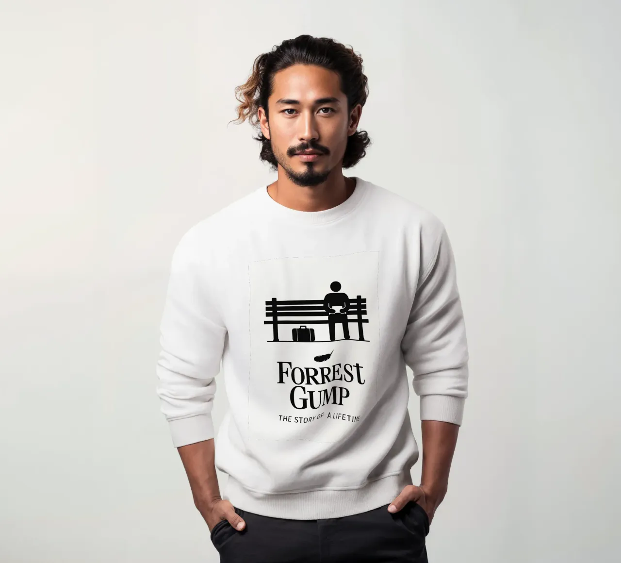 Forrest Gump Print sweatshirt van MoviesArt