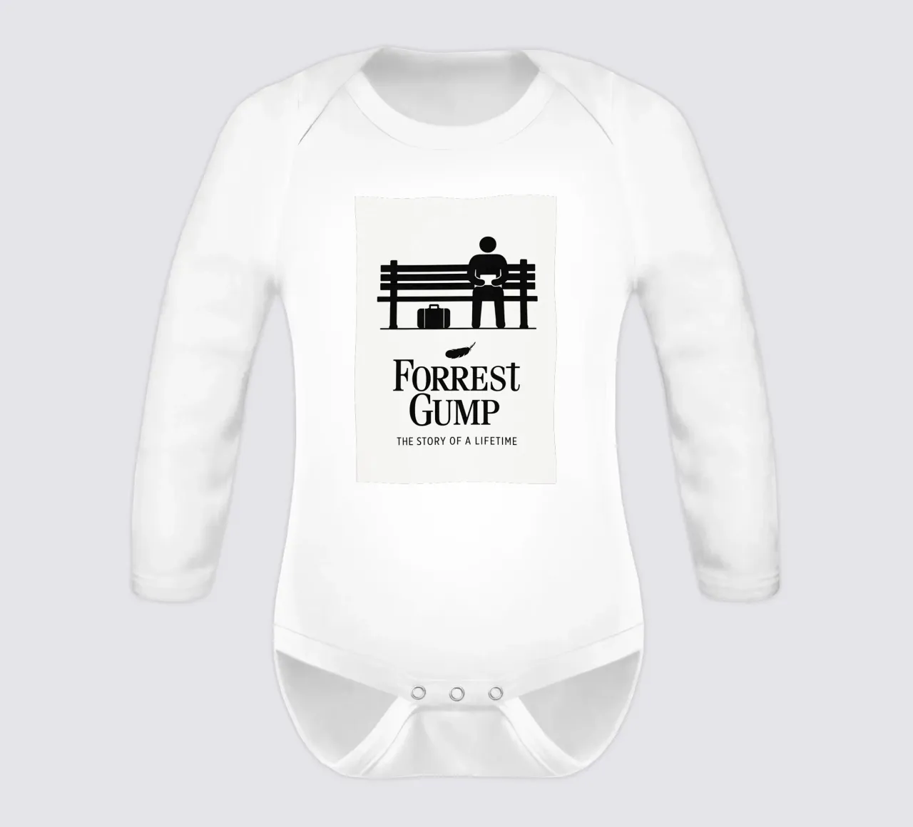 Forrest Gump Print body neonato maniche lunghe da MoviesArt
