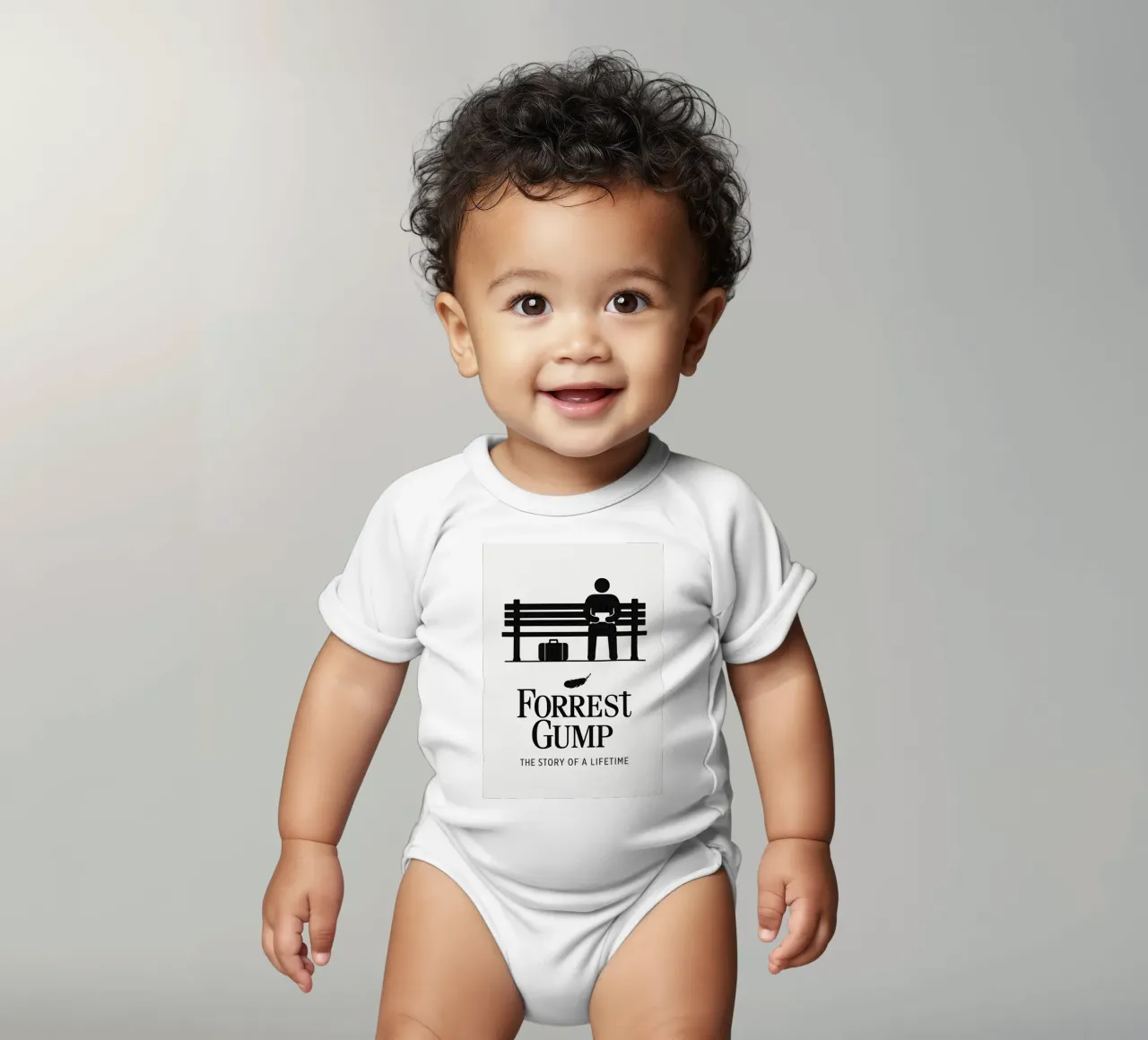 Forrest Gump Print body neonato maniche corte da MoviesArt
