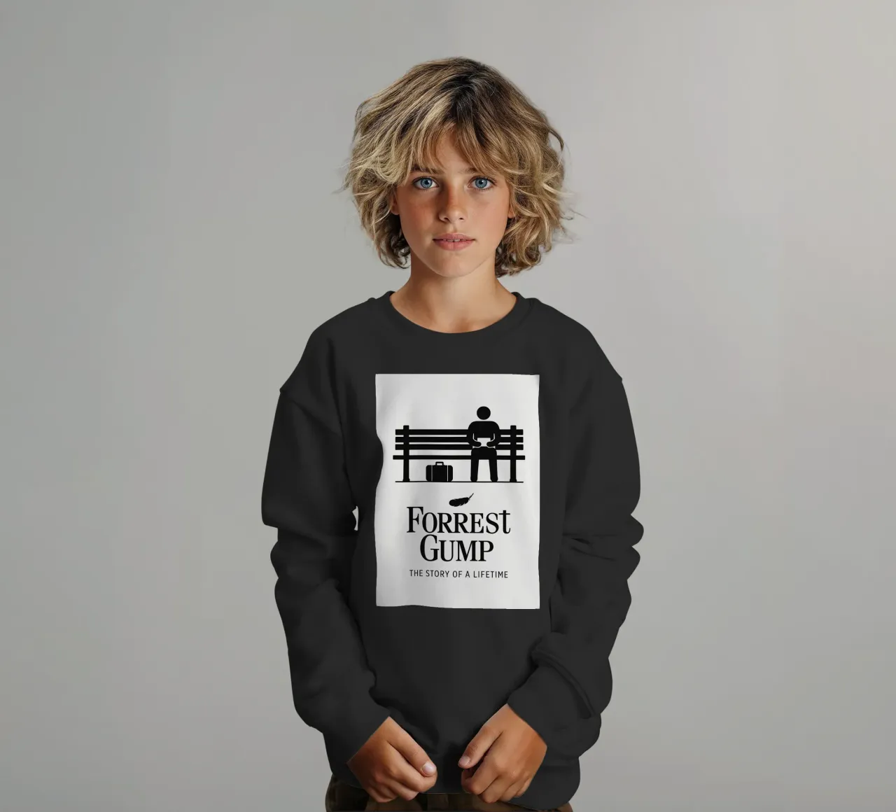 Forrest Gump Print felpa bambino da MoviesArt