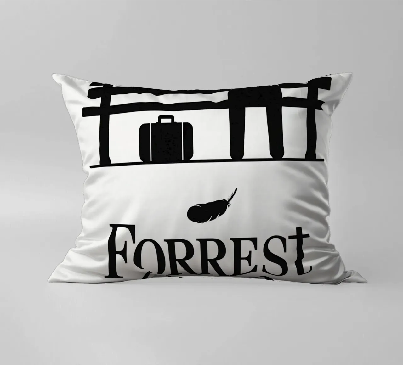 Forrest Gump Print cuscino da MoviesArt