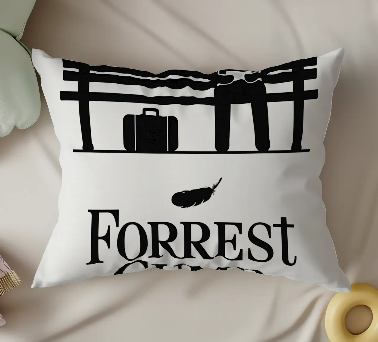 Forrest Gump Print cuscino da MoviesArt
