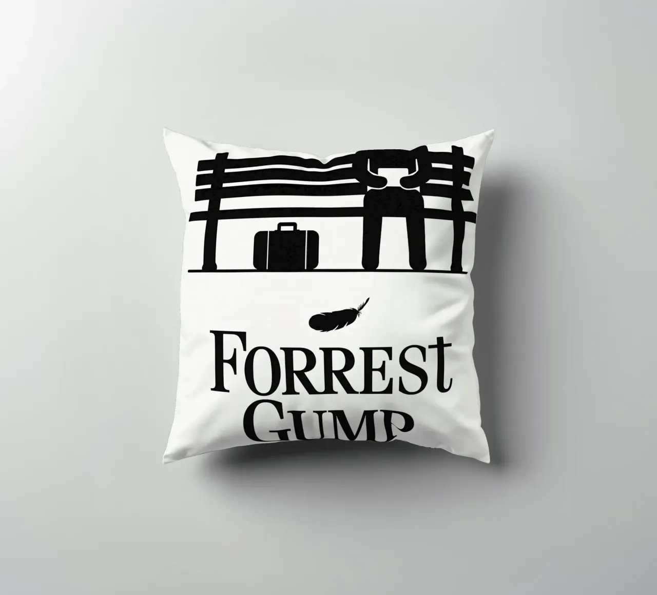 Forrest Gump Print cuscino da MoviesArt