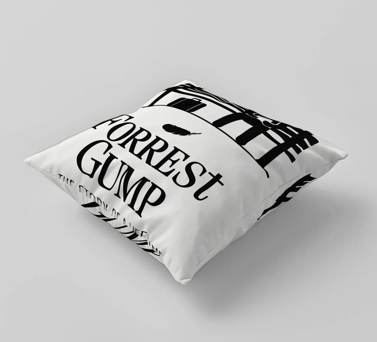 Forrest Gump Print cuscino da MoviesArt