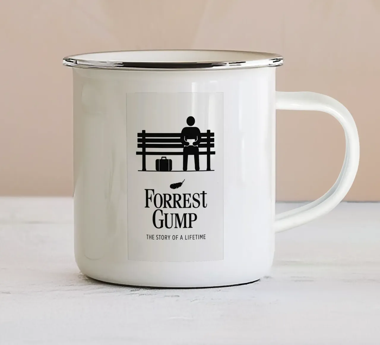 Forrest Gump Print emaille mok van MoviesArt