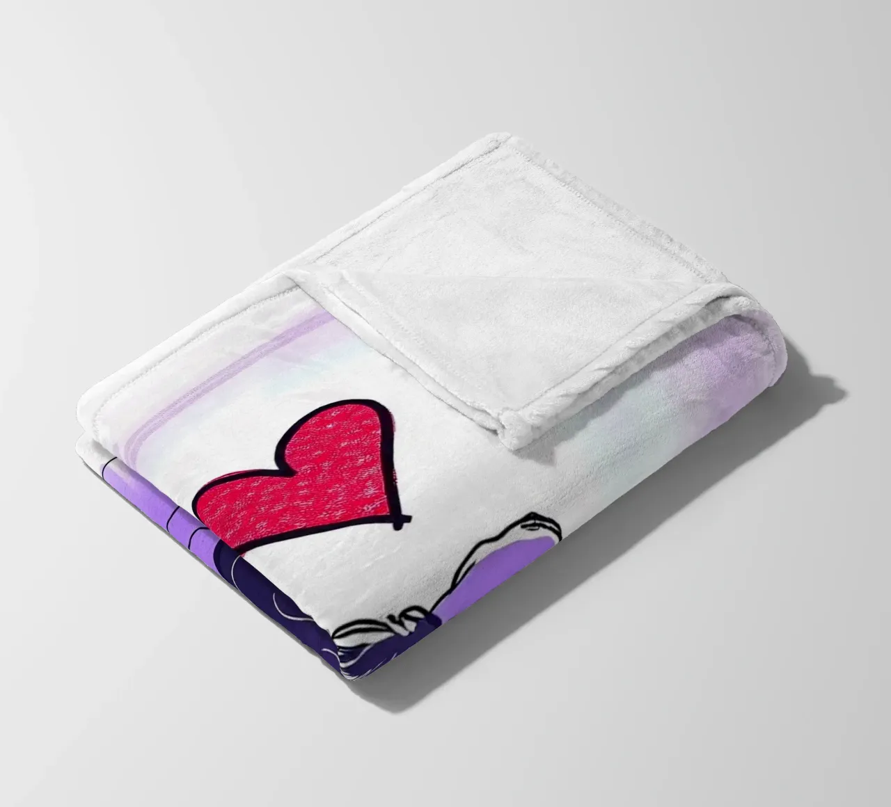 Coppia che condivide un momento di intimità ammirando coperta in pile da DesignDoodle