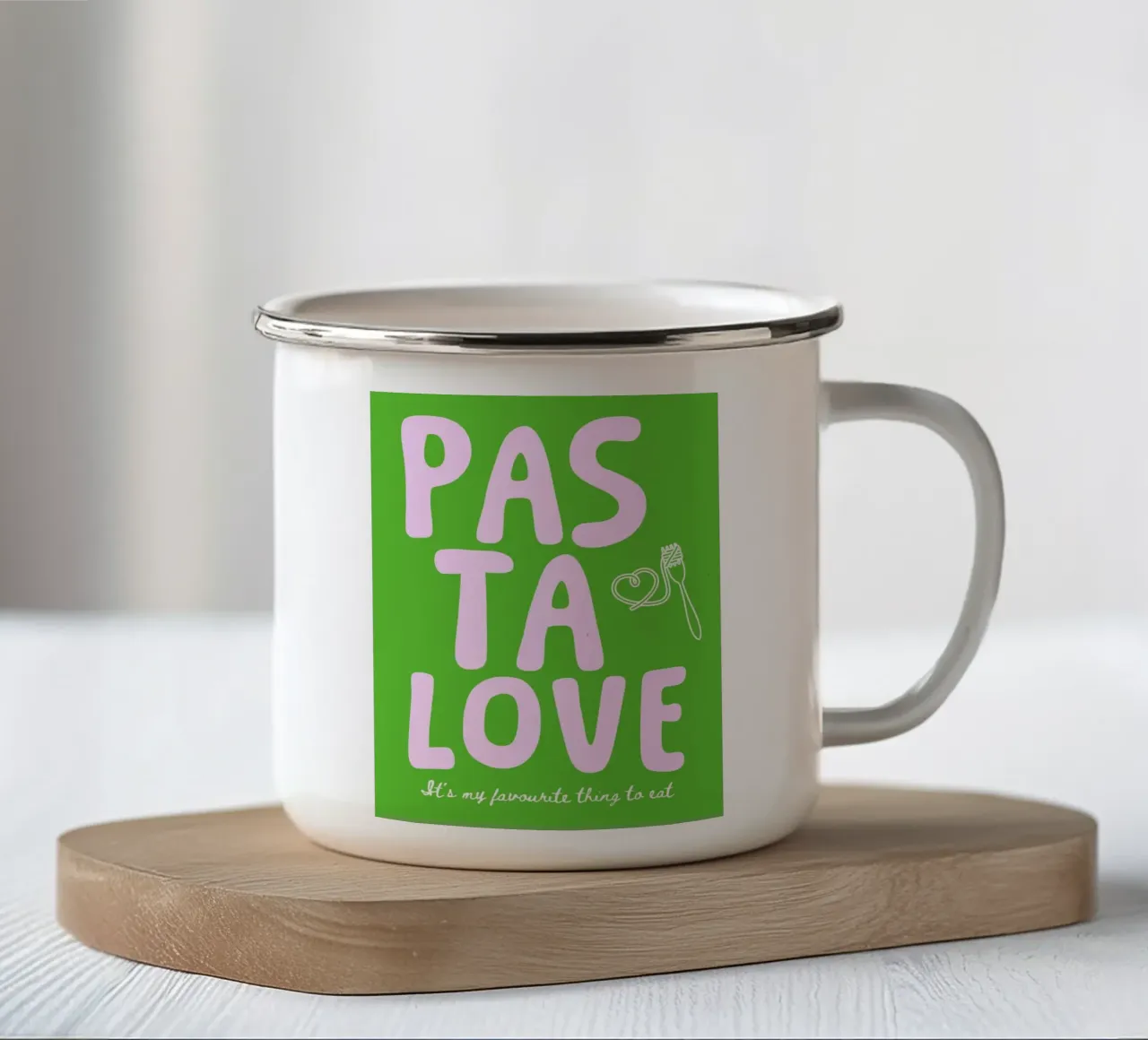 Pastalove - mehrere Farbvarianten tazza in smalto da Ohkimiko