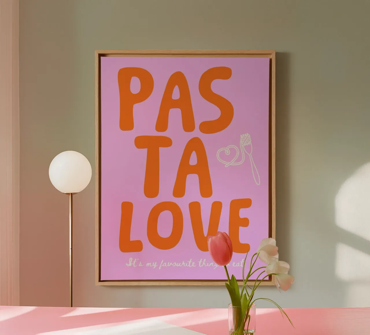 Pastalove - mehrere Farbvarianten tela con Cornice a cassetta da Ohkimiko