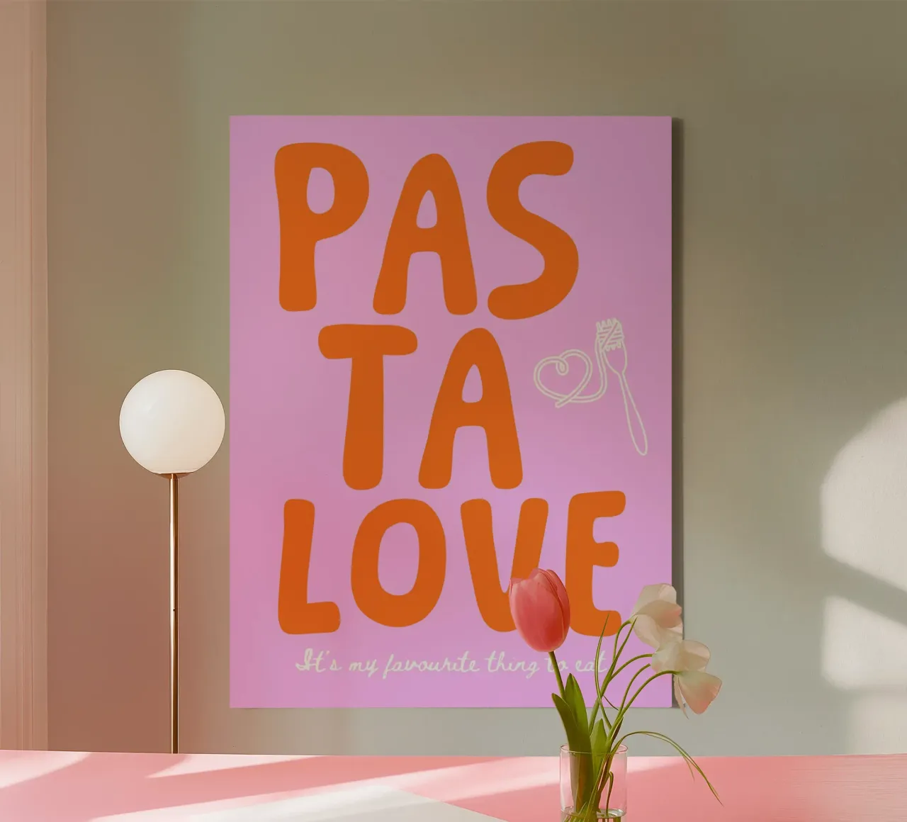 Pastalove - mehrere Farbvarianten tela con Cornice a cassetta da Ohkimiko