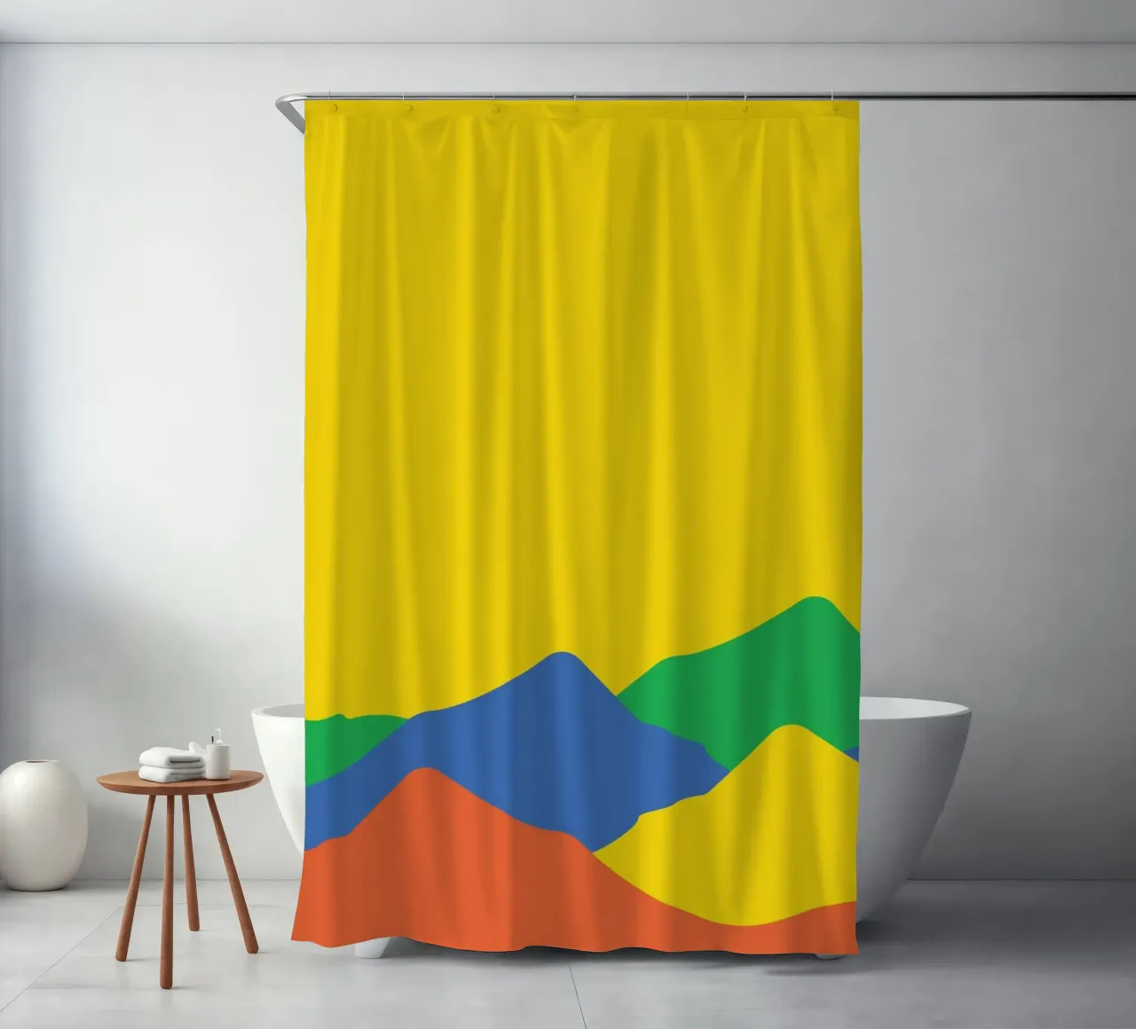 Mountain View Colorful tenda da doccia da galihstudio