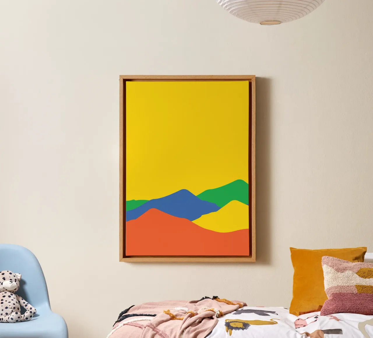 Mountain View Colorful tela con Cornice a cassetta da galihstudio