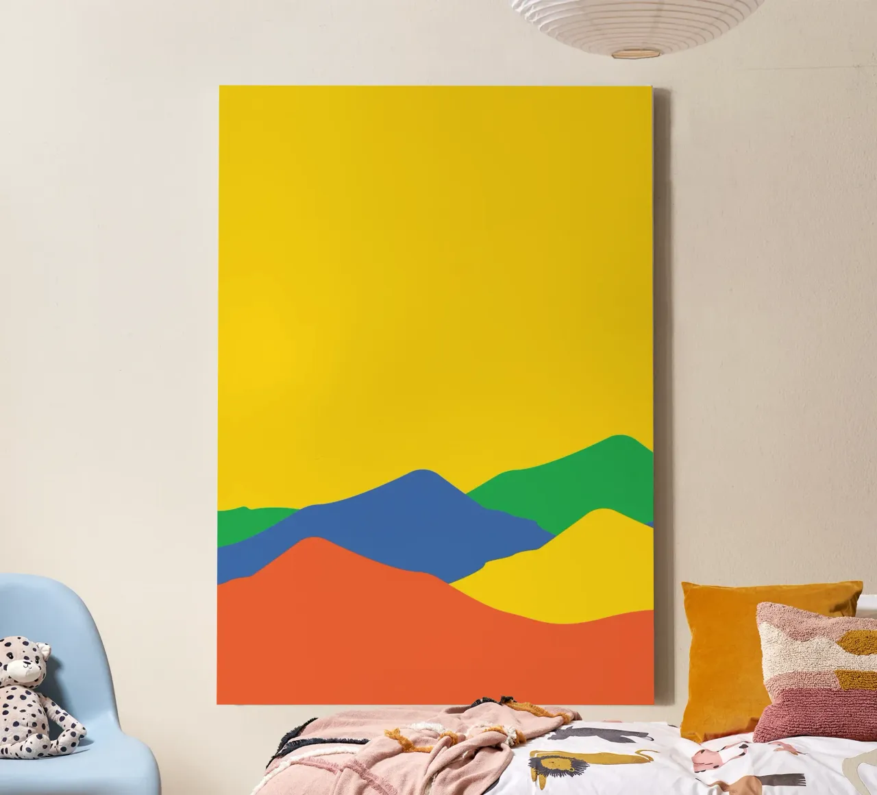 Mountain View Colorful tela con Cornice a cassetta da galihstudio