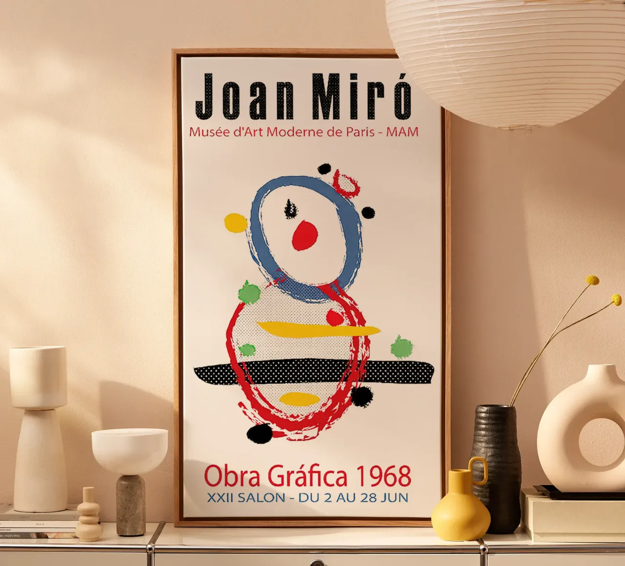 Regali ispirati a Joan Miro tela con Cornice a cassetta da phillipp veisenberg