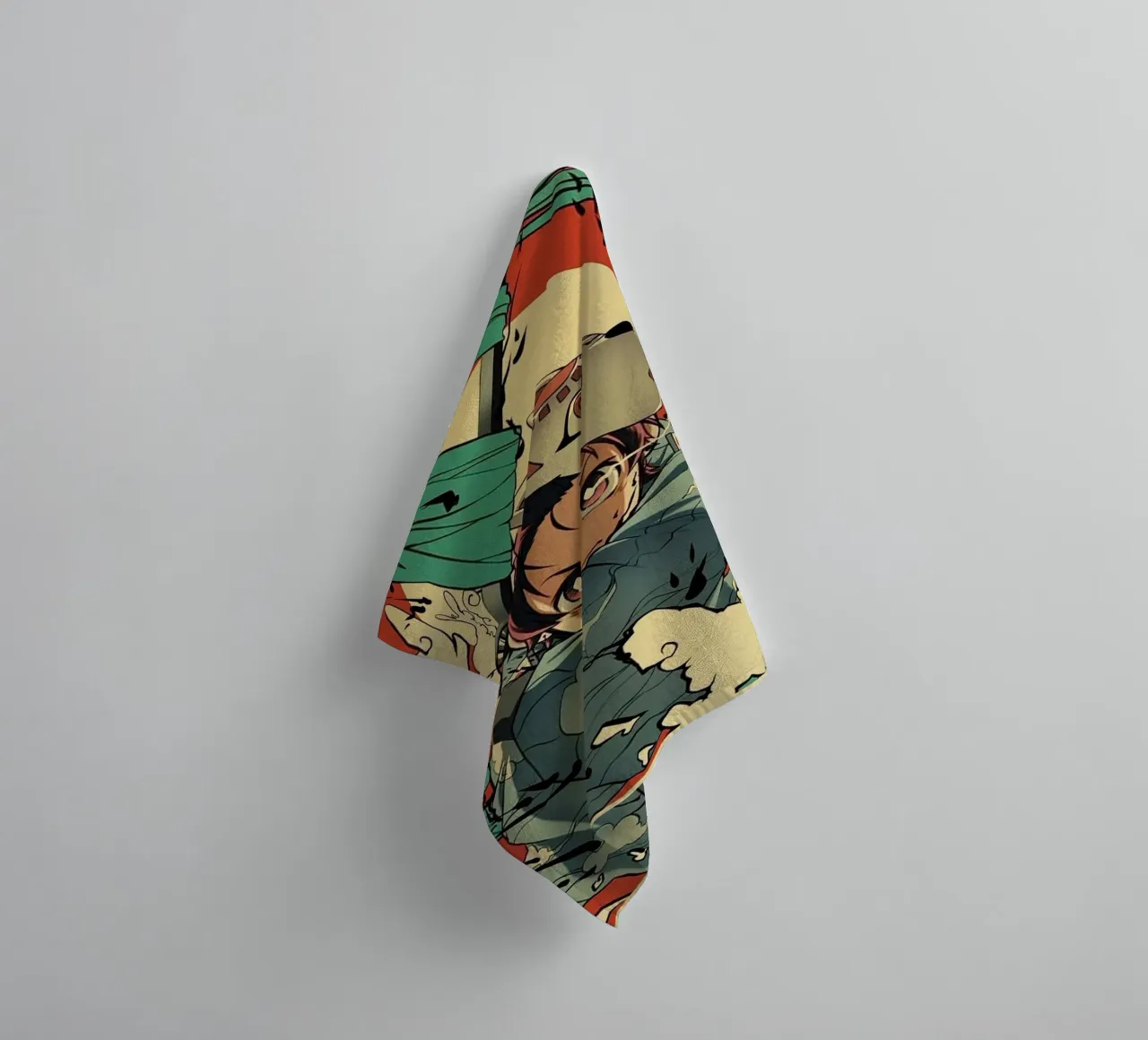 Tanjiro towel by Waylons Studio