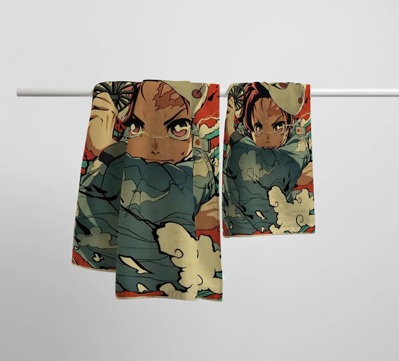 Tanjiro towel by Waylons Studio