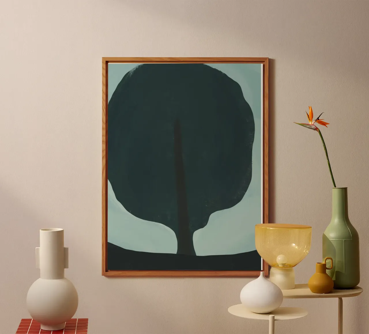 Silhouette di un albero scuro alluminio dibond da Little Dean