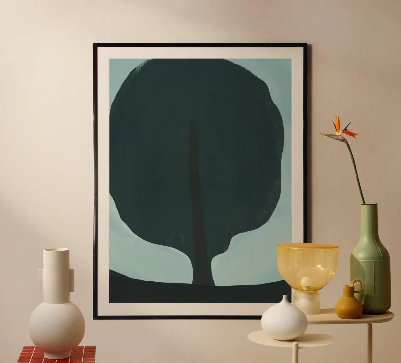 Silhouette di un albero scuro carta hahnemühle da Little Dean