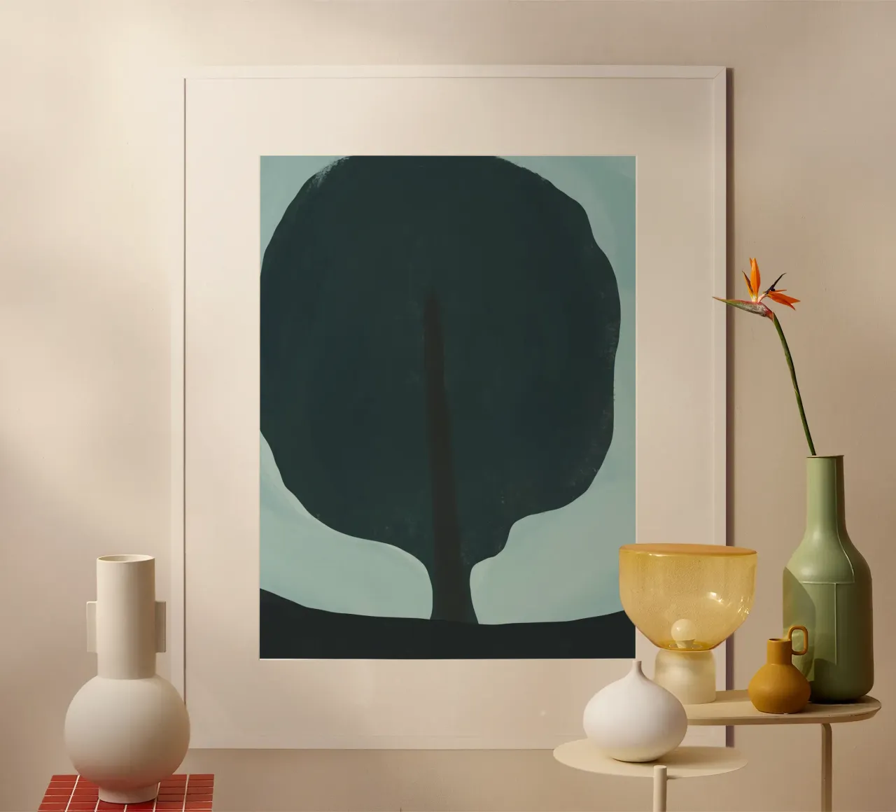 Silhouette di un albero scuro carta hahnemühle da Little Dean
