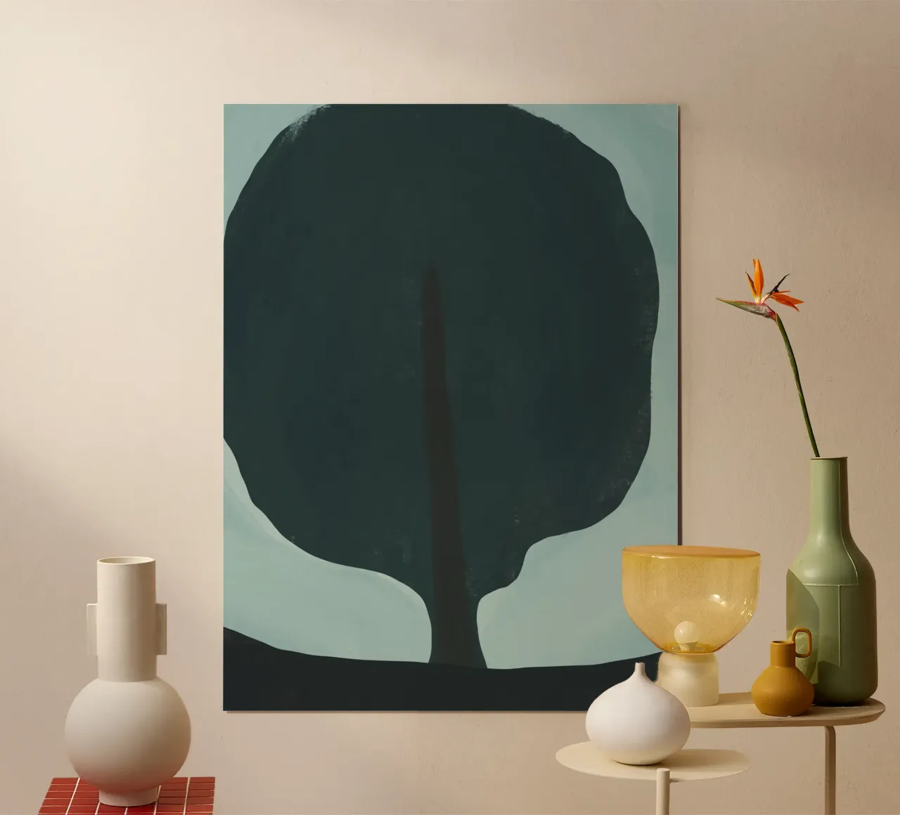 Silhouette di un albero scuro carta hahnemühle da Little Dean
