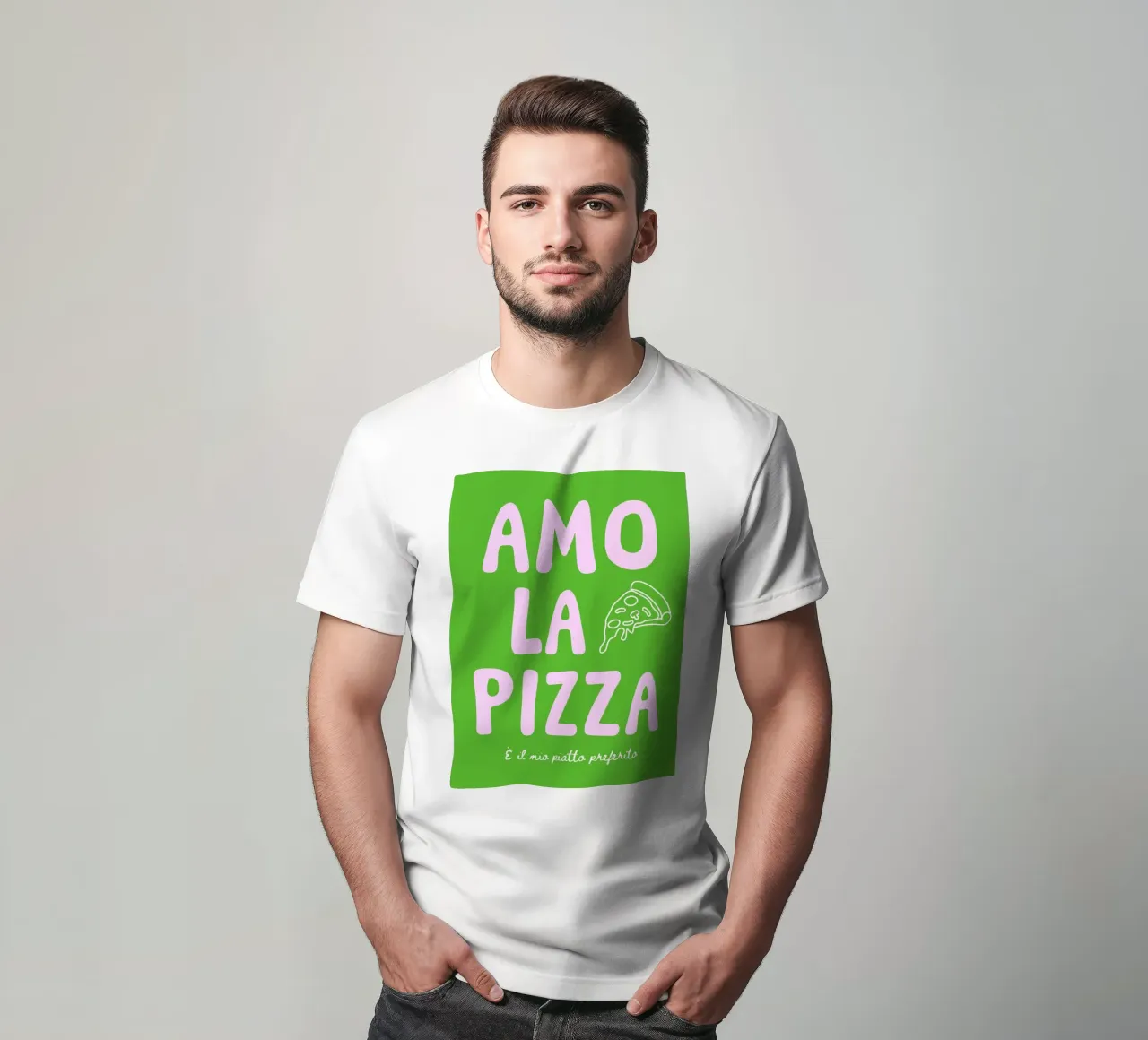 Amo la pizza - verschiedenen Farbvarianten t-shirt da Ohkimiko