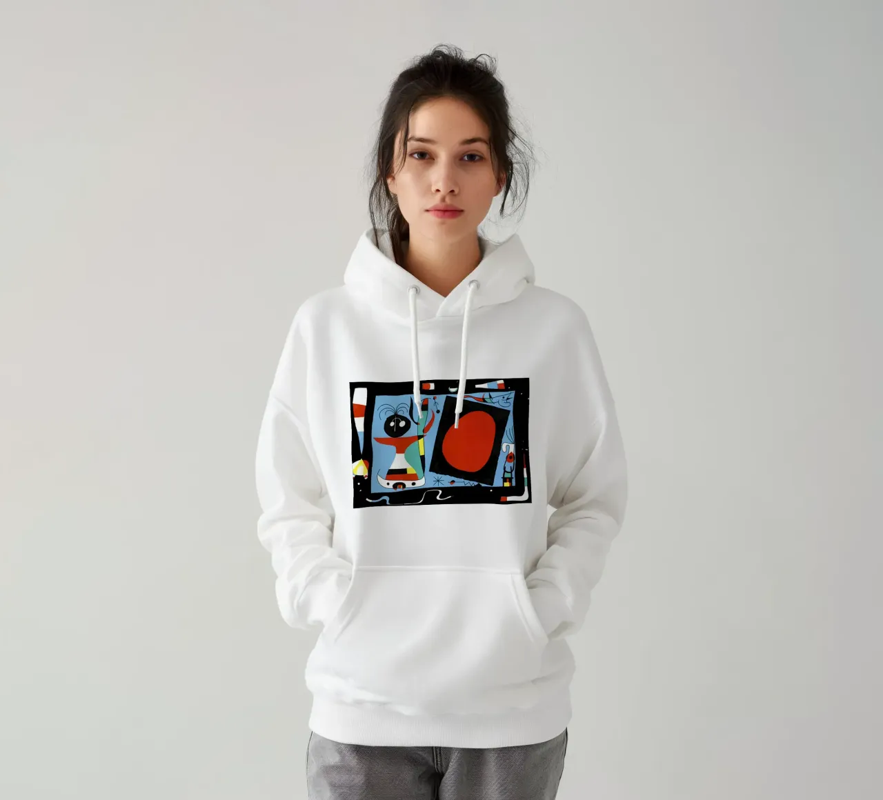 Joan Miro Donna con specchio felpa con cappuccio da phillipp veisenberg