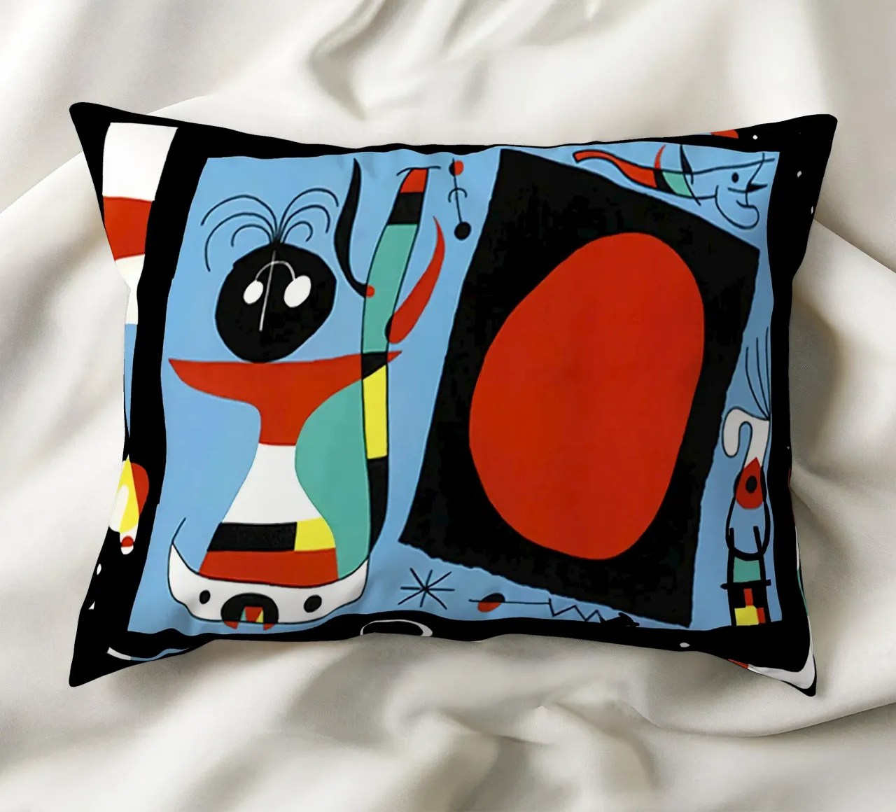 Joan Miro Donna con specchio cuscino da phillipp veisenberg