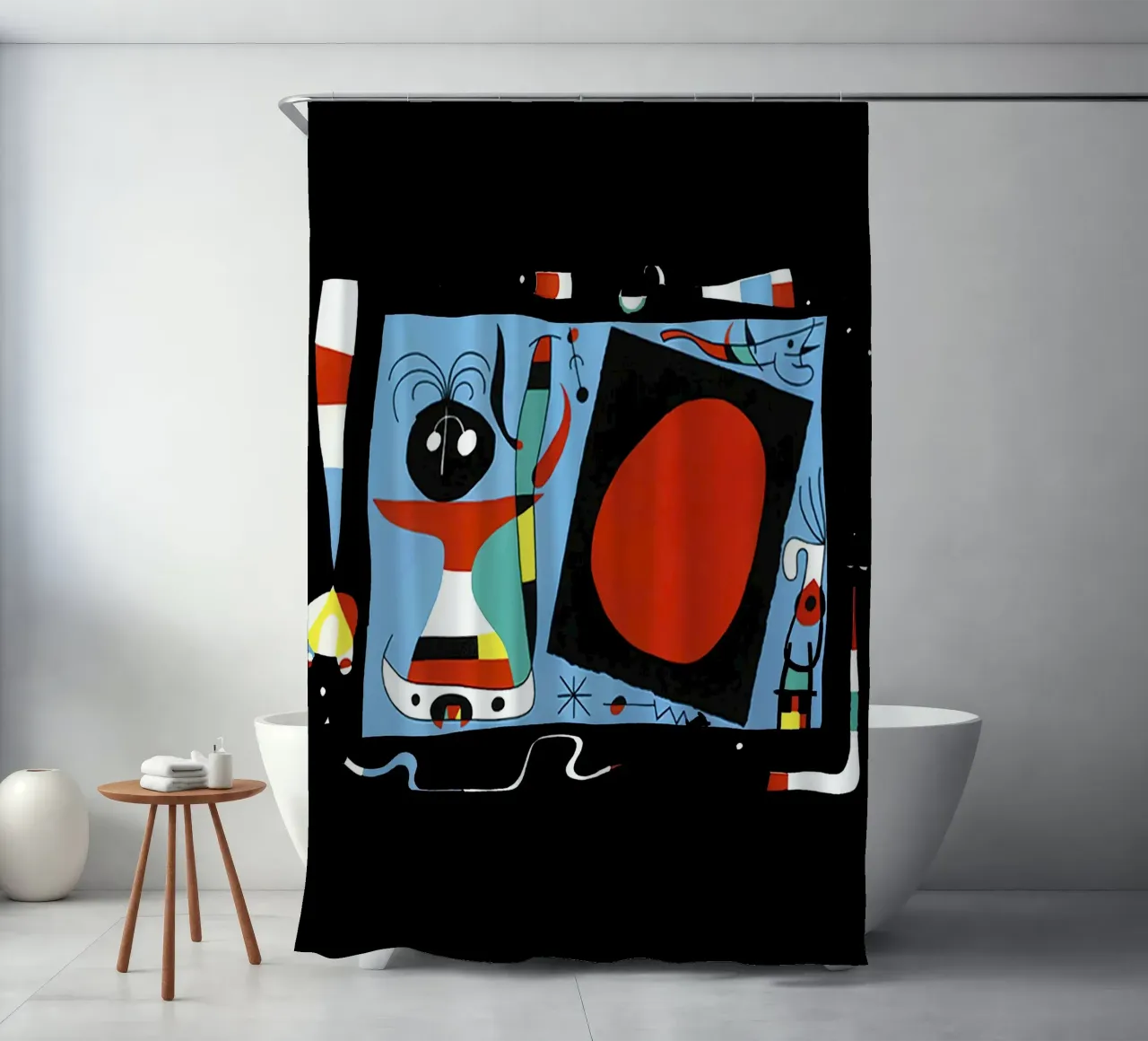 Joan Miro Donna con specchio tenda da doccia da phillipp veisenberg