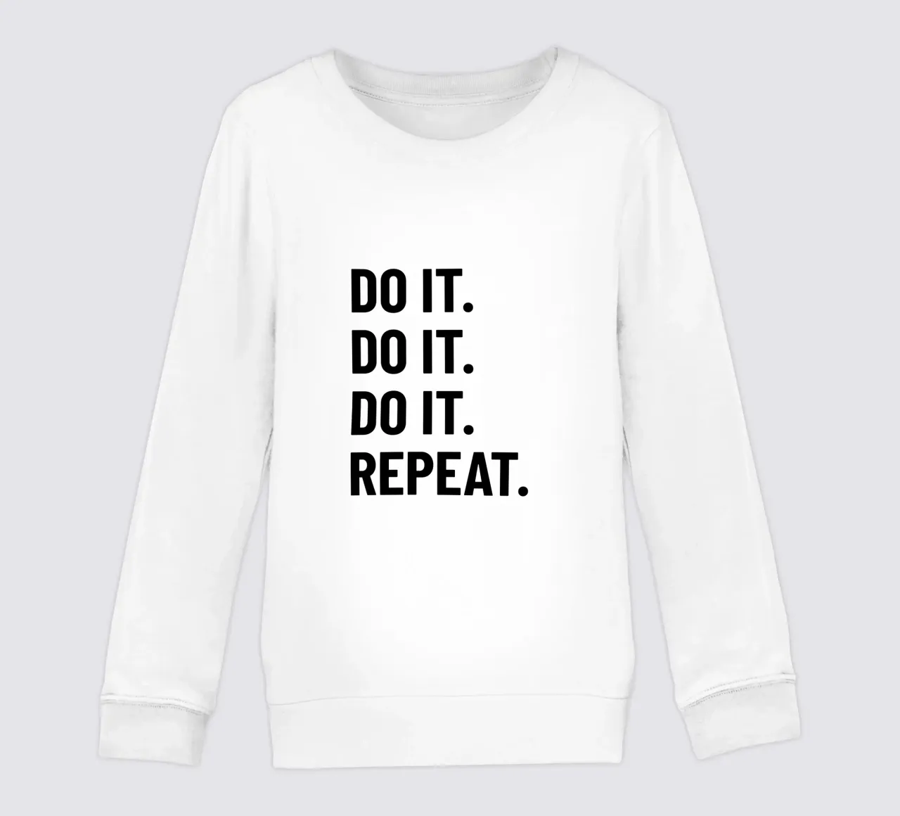 Motivation: Do it. Repeat. black. Inspiration. felpa bambino da RB-Quotes