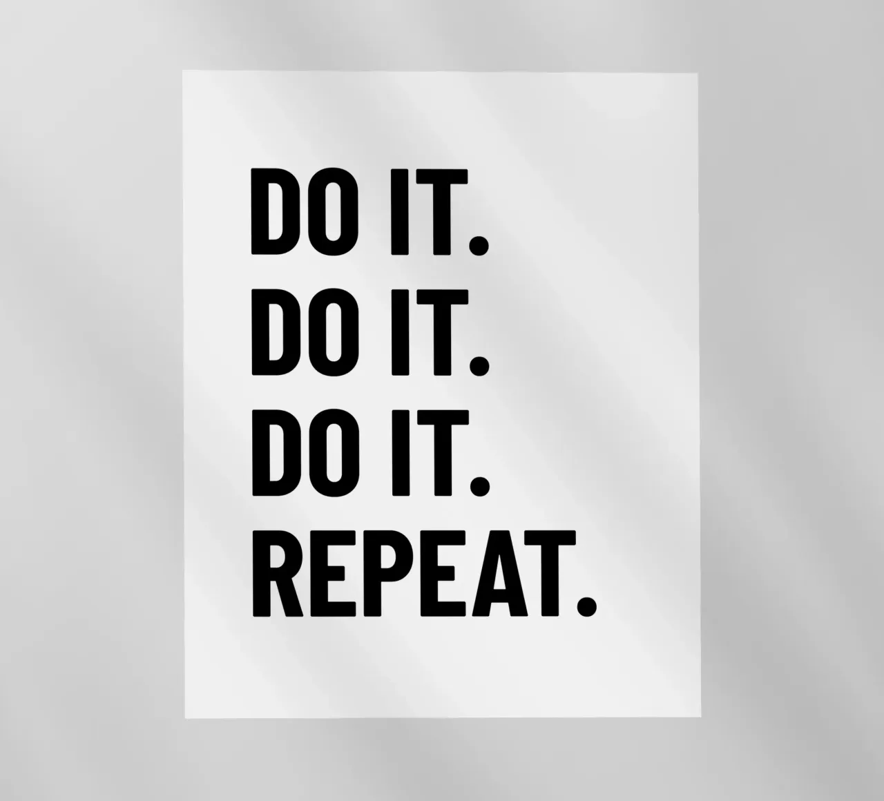 Motivation: Do it. Repeat. black. Inspiration. pellicola backlit da RB-Quotes