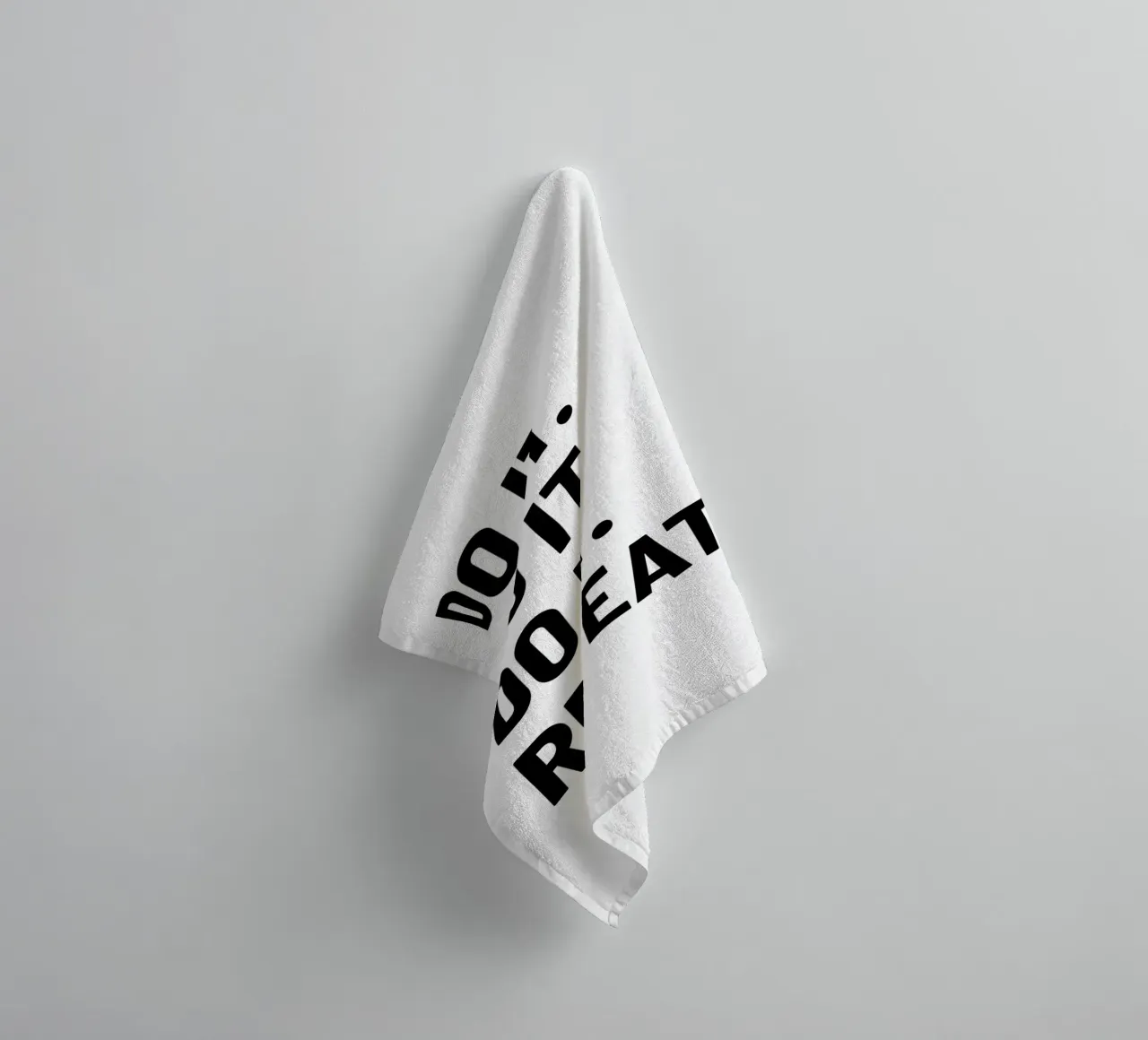 Motivation: Do it. Repeat. black. Inspiration. Handtuch von RB-Quotes