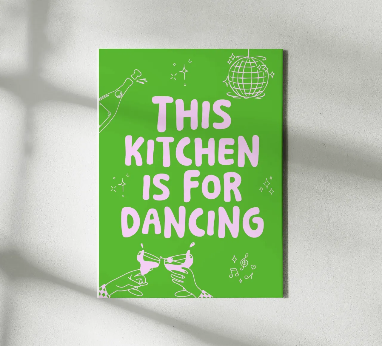 This kitchen is for dancing - mehrerer Farbvarianten canvas met Baklijst van Ohkimiko