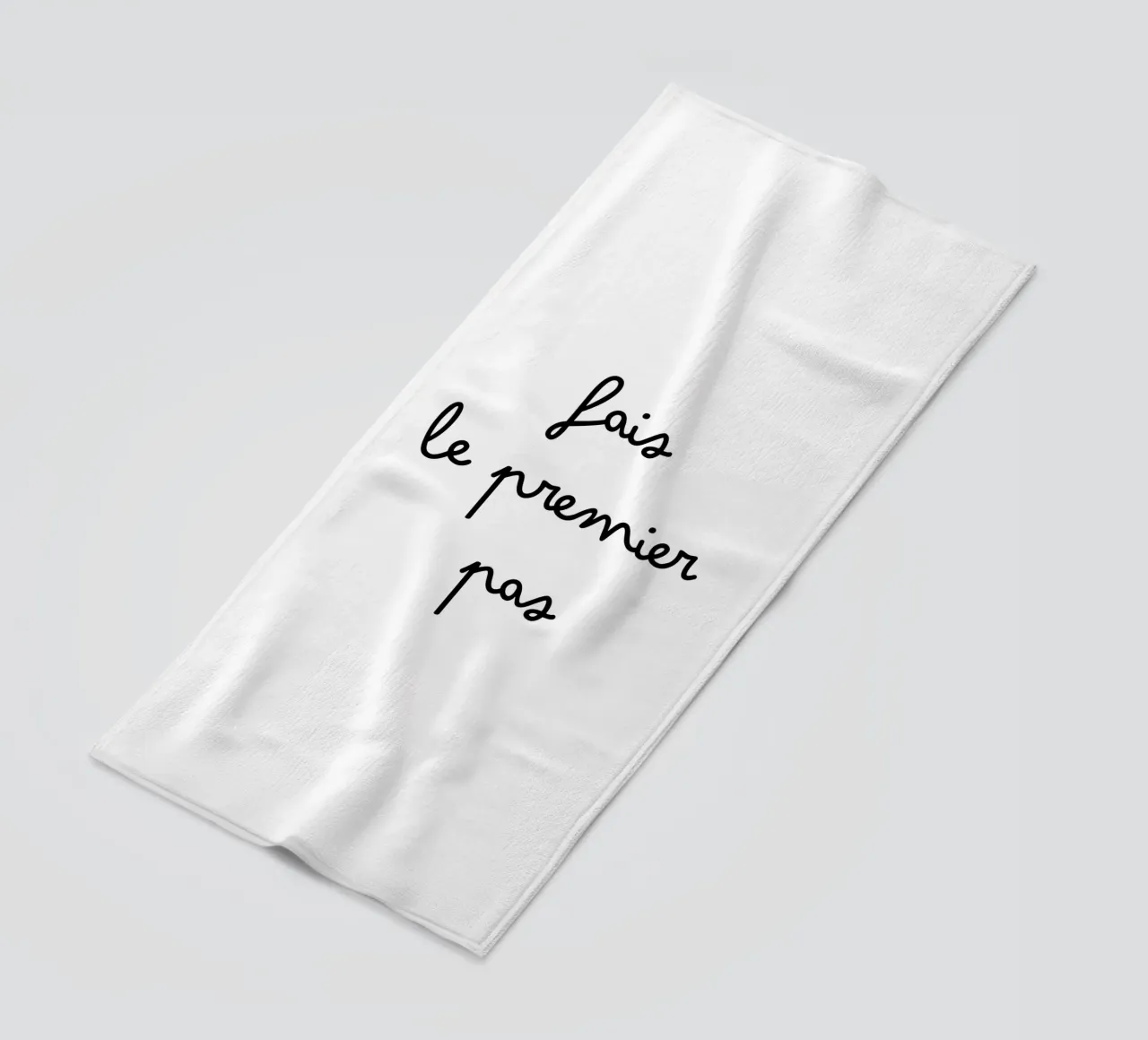 Take the first step beach towel by TCHAK ART