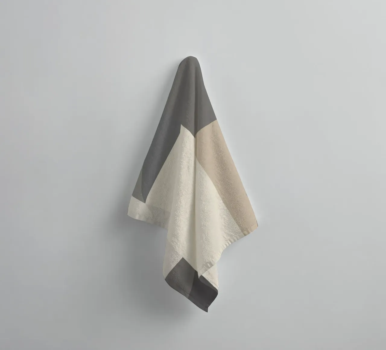 Creamy color blocks towel by Little Dean