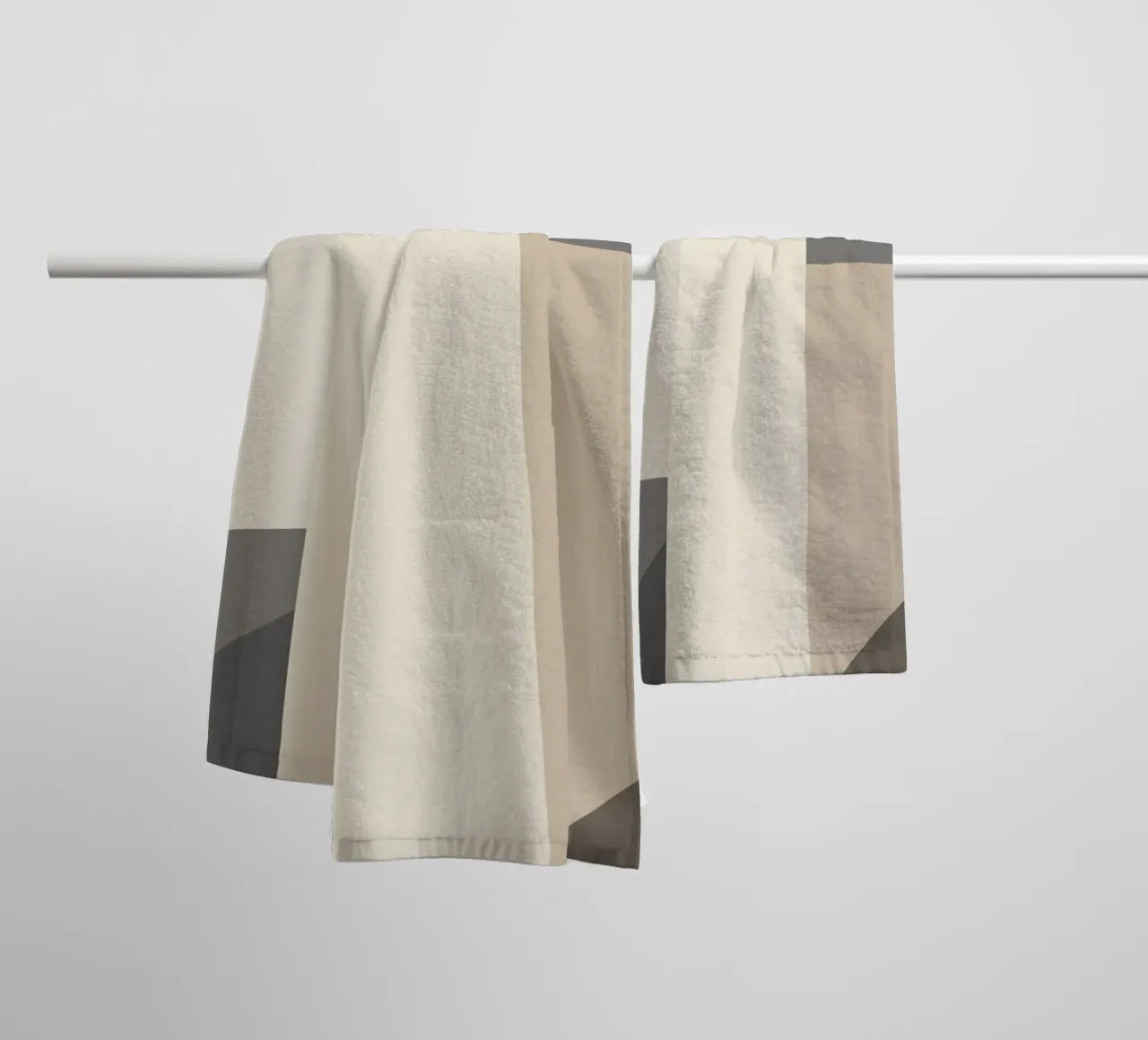 Creamy color blocks towel by Little Dean