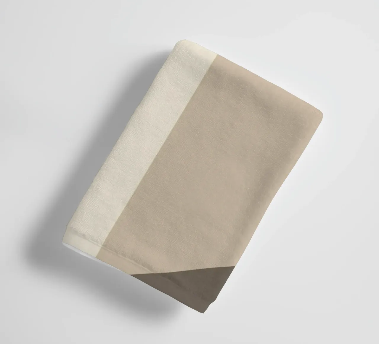 Creamy color blocks towel by Little Dean