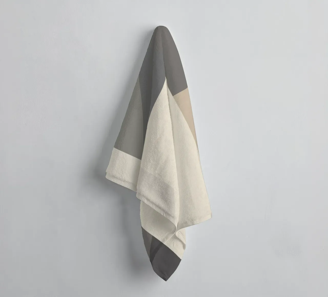 Creamy color blocks towel by Little Dean