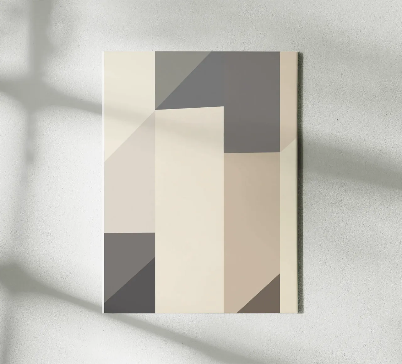 Creamy color blocks canvas with Floater frame by Little Dean