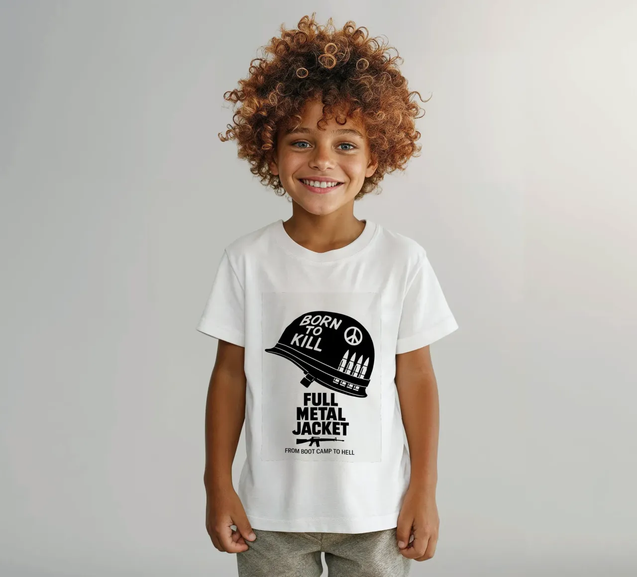 Full Metal Jacket Print kids t-shirt by MoviesArt