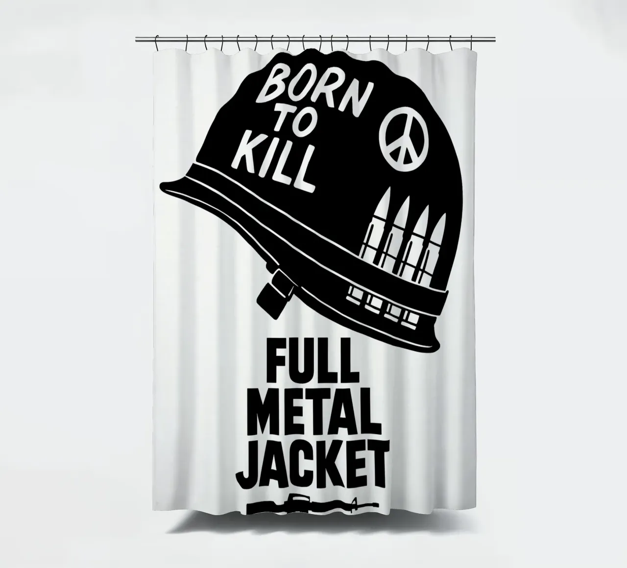 Full Metal Jacket Print shower curtain by MoviesArt