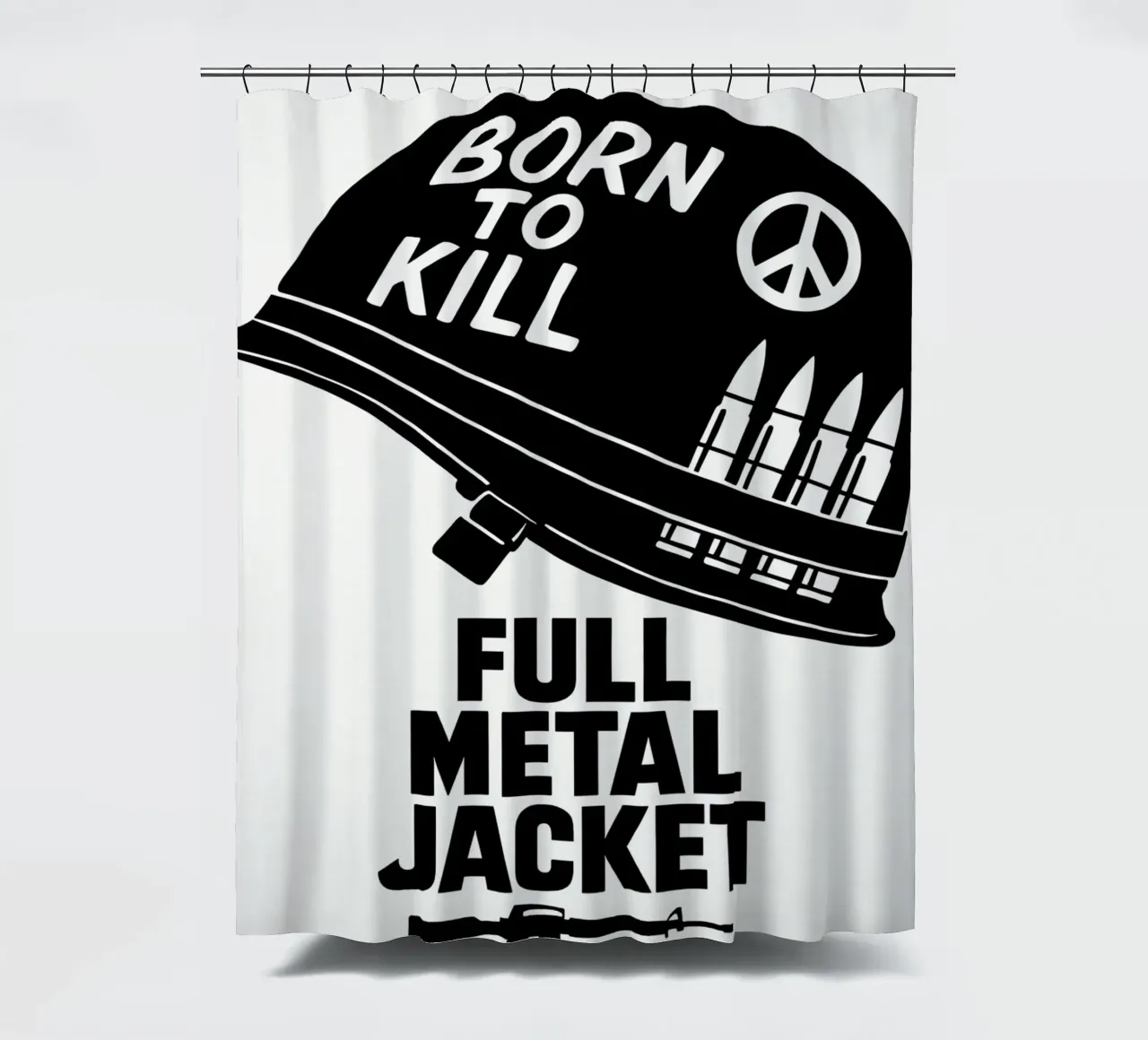Full Metal Jacket Print shower curtain by MoviesArt